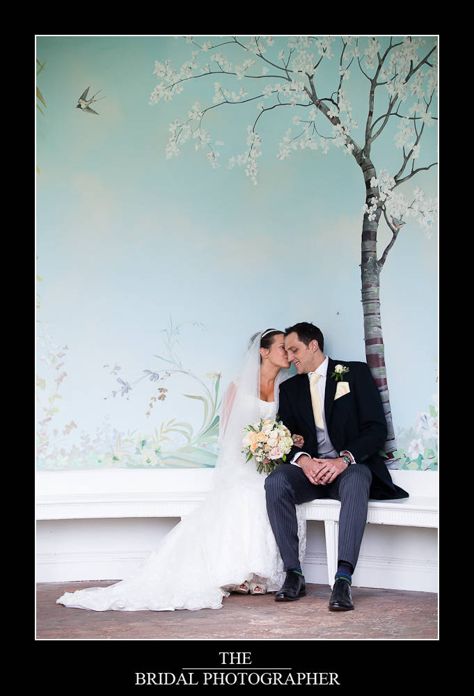 bride and groom at wasing park