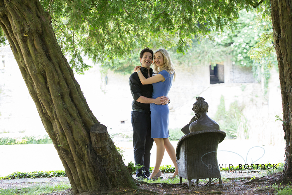 Le manoir engagement shoot under tree