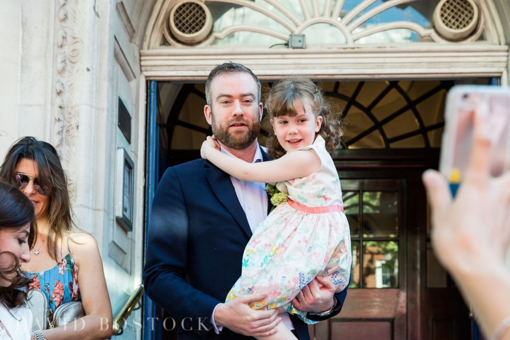 groom and flowergirl