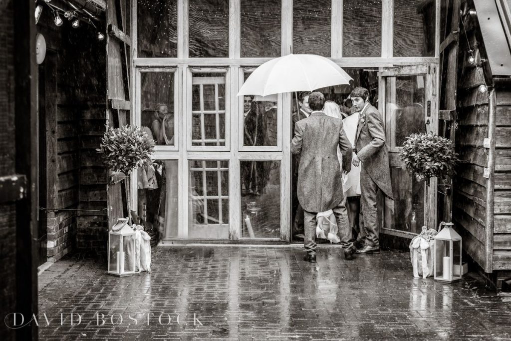 guests in rain