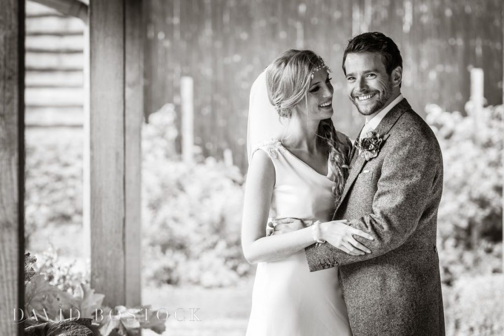 couple shot with rain 