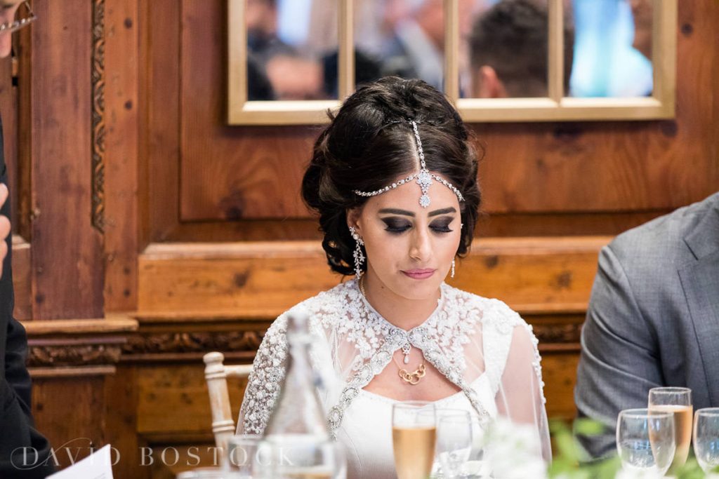 bride during speeches