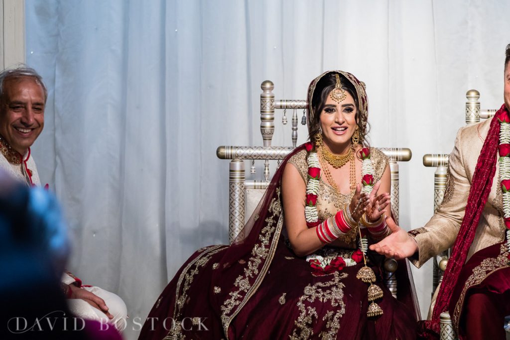 bride during ceremony