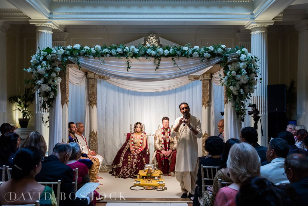 couple during ceremony at Hedsor House