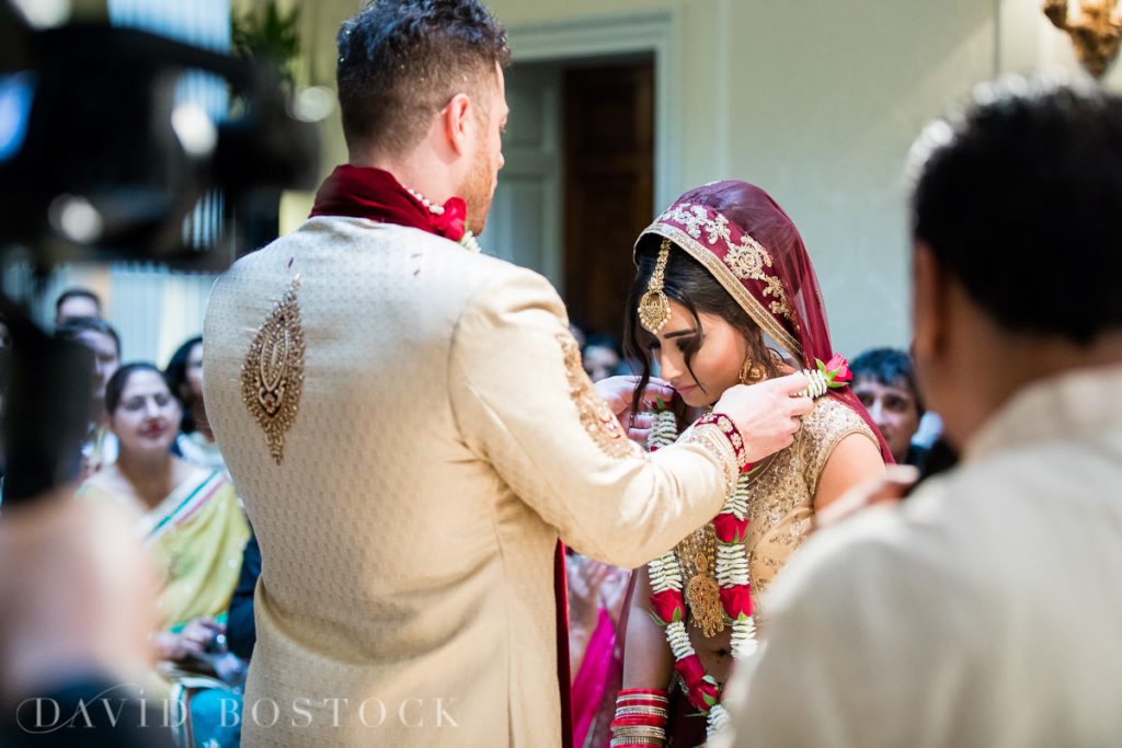 exchanging of flowers 