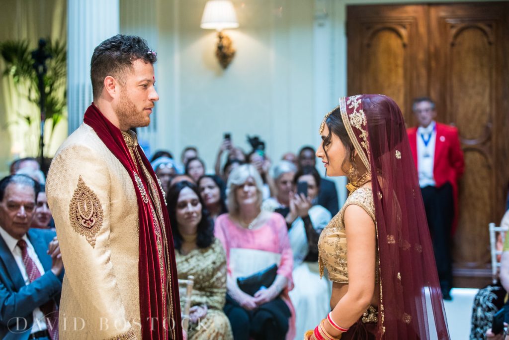 bride and groom during ceremony