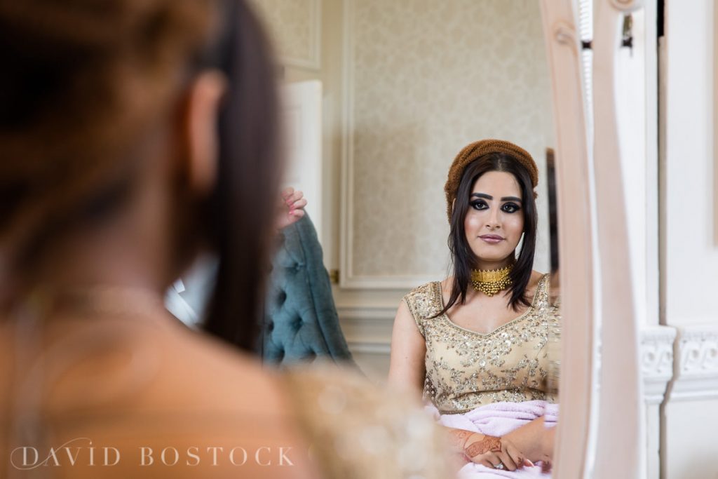 Bride getting ready