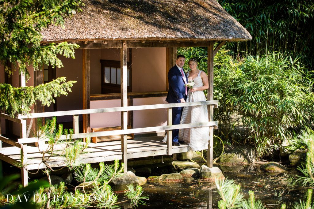 Le Manoir Pre Wedding Shoot bride and groom in summer house