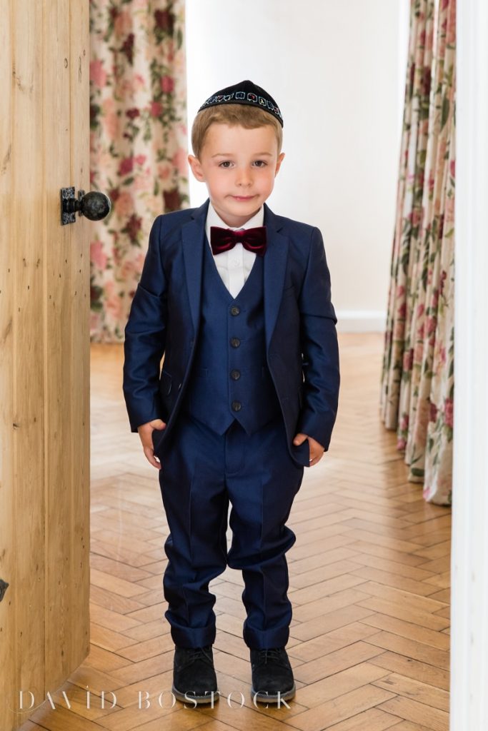 page boy in suit