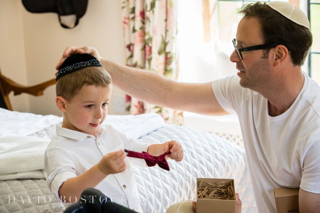 groom and kippah