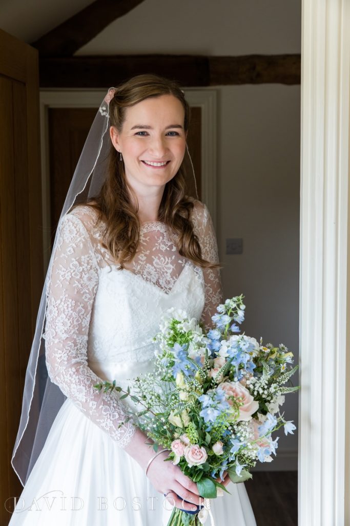 Caswell House Spring Wedding bride posing 