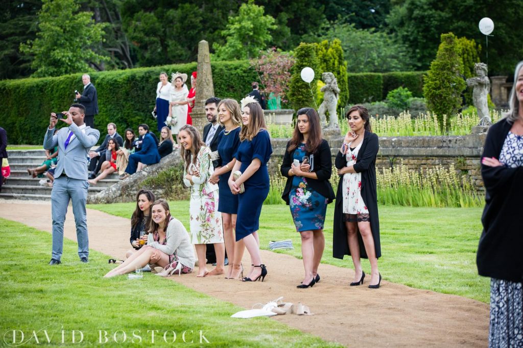 Eynsham Hall Wedding guests at receptions