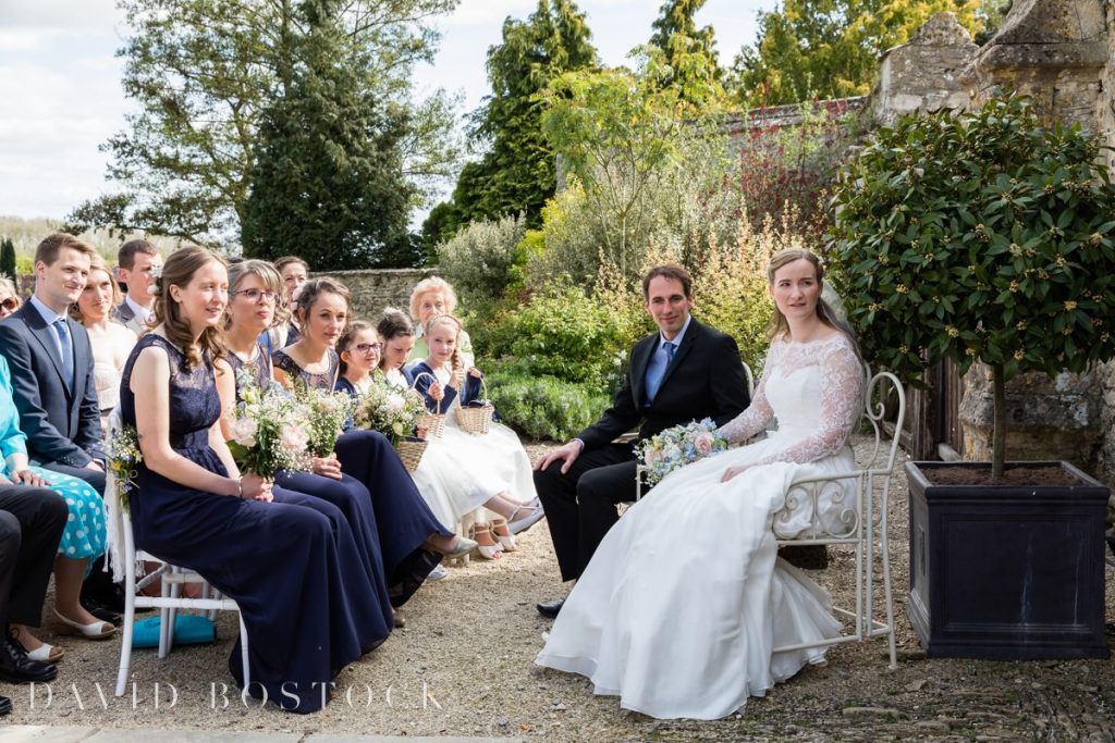 Caswell House Spring Wedding couple during ceremony