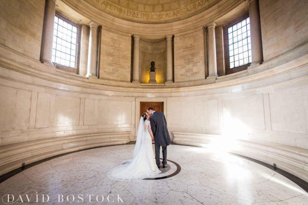 Oxford College Wedding couple at rhodes house