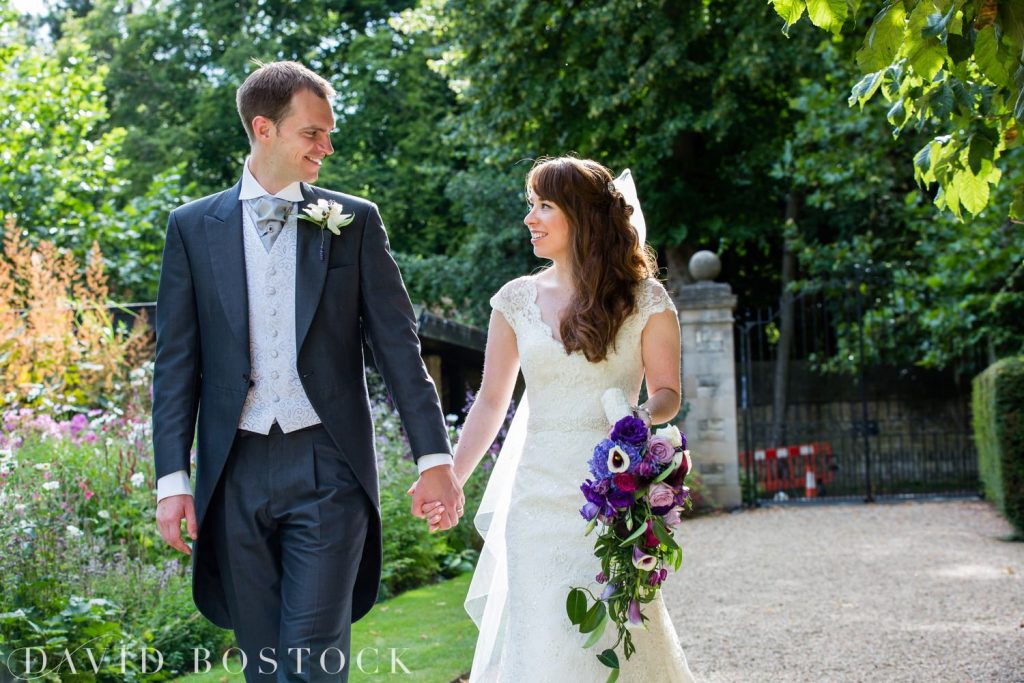 Oxford College Wedding couple at rhodes house