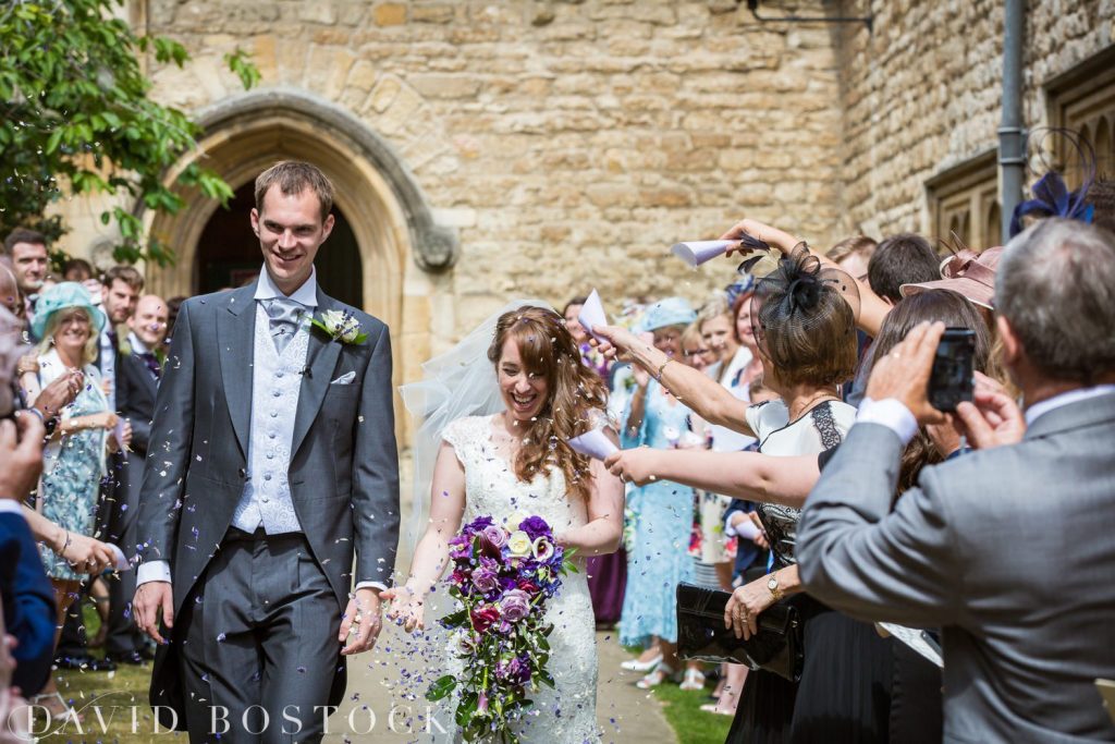 Oxford College Wedding confetti shot