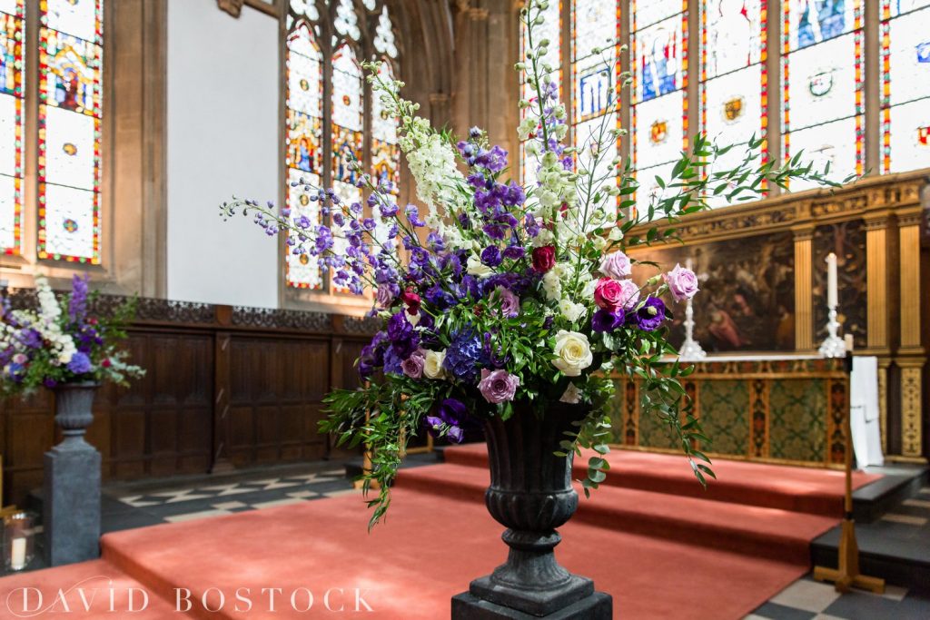 Oxford College Wedding church flowers