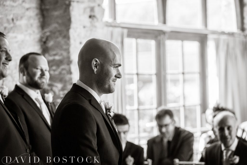 The Great Barn Aynho Wedding Photographs groom 