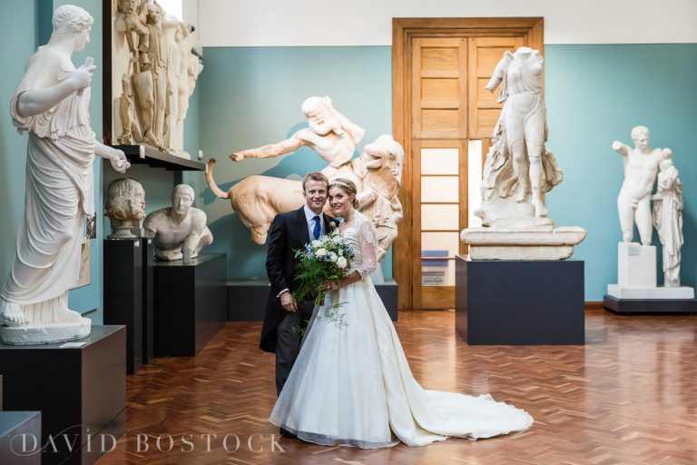 Ashmolean wedding bride and groom