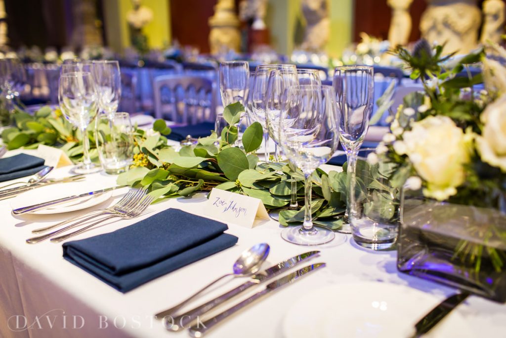 Ashmolean wedding table setting