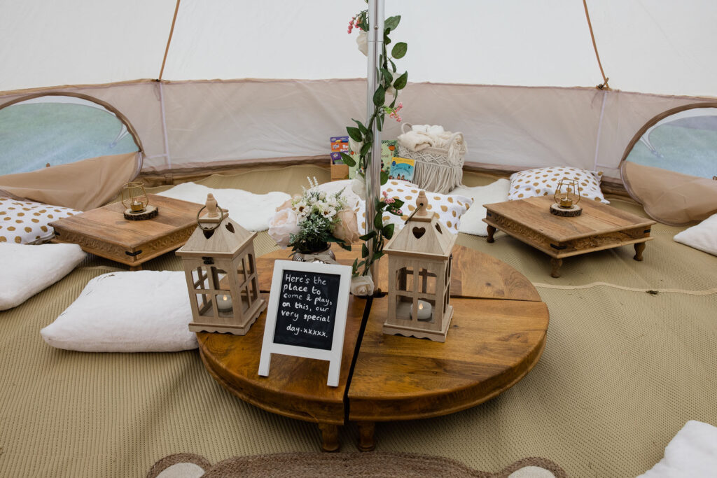 Ardington House wedding photo children's teepee