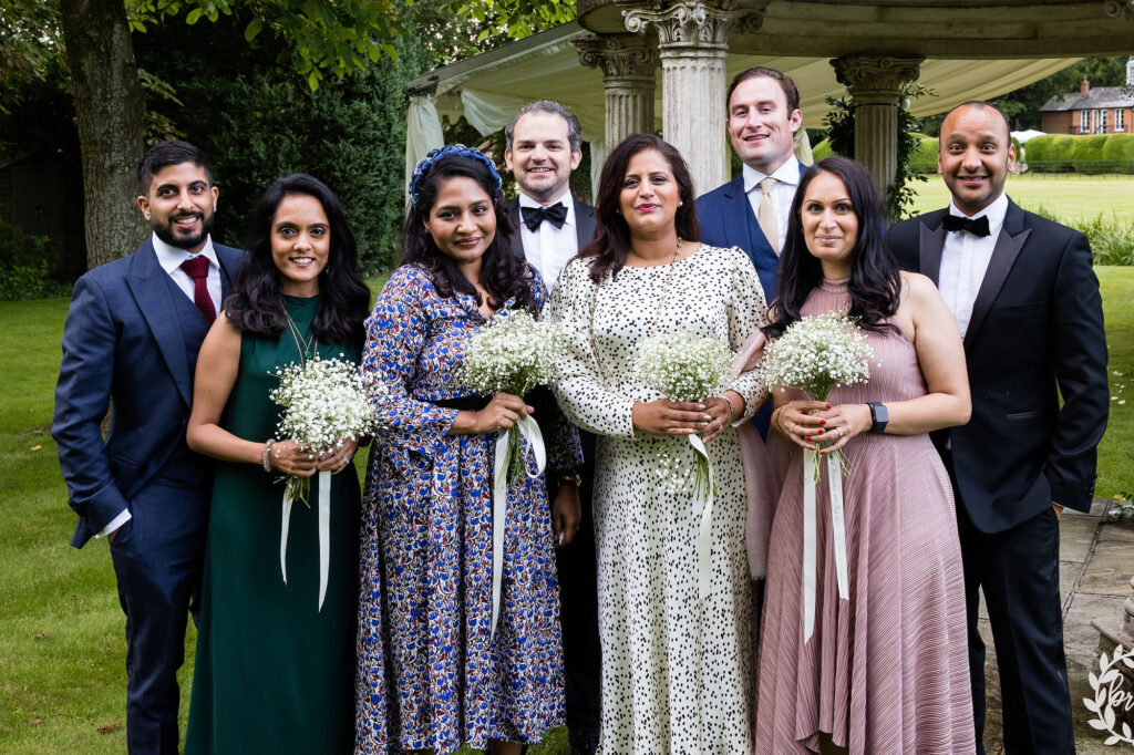 wedding photo grooms family at Ardington House