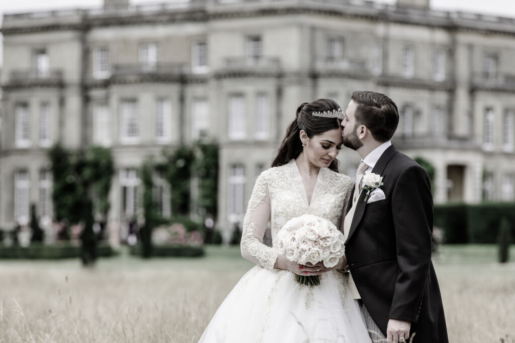 Hedsor House wedding happy bride and groom