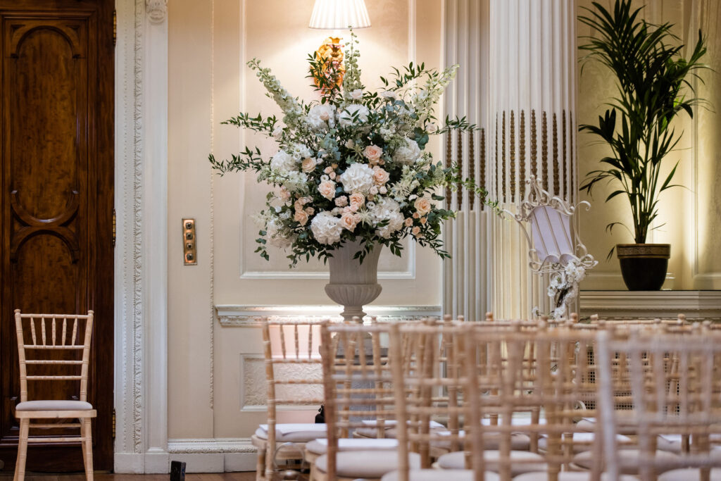 Hedsor House wedding floral display