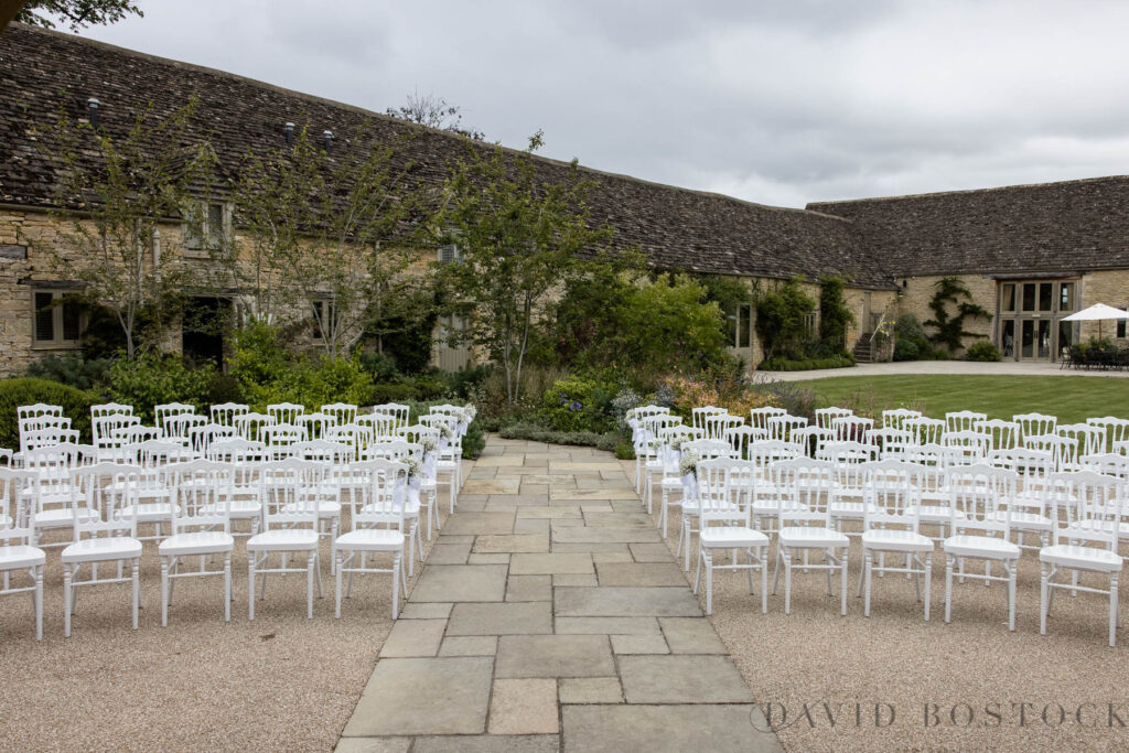 Outdoor ceremony at Caswell House