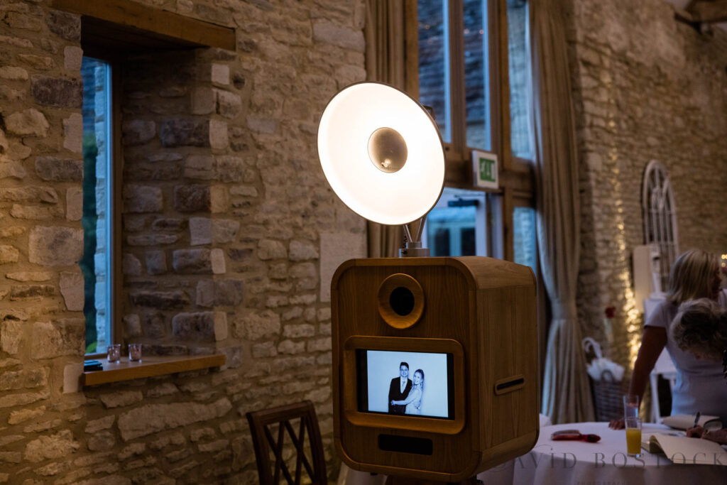 Photo booth at Caswell House wedding