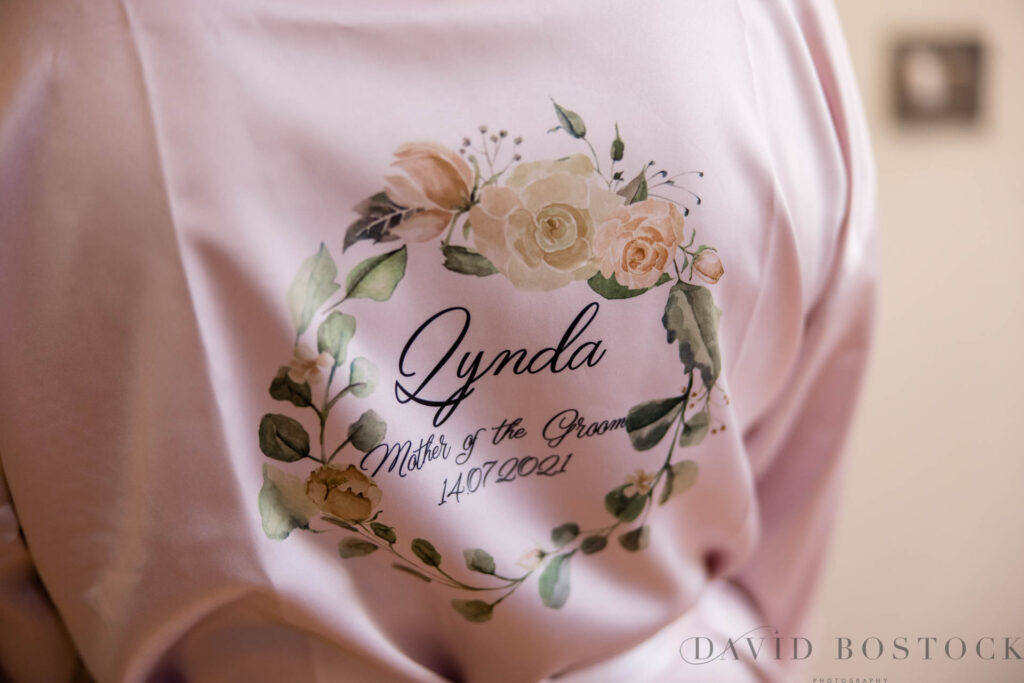 The Great Barn wedding personalised robes