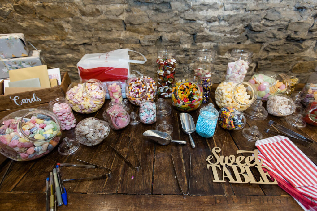 The Great Barn wedding sweet table