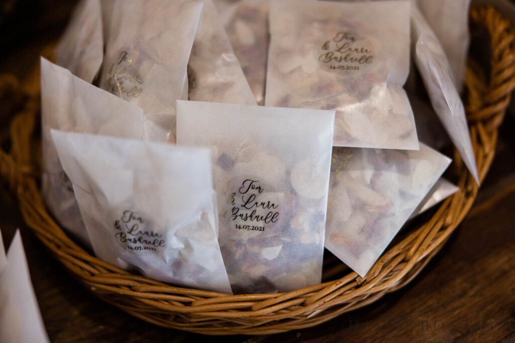 The Great Barn wedding confetti packs