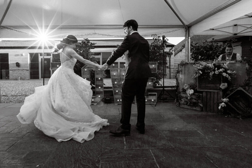 The Great Barn wedding first dance 