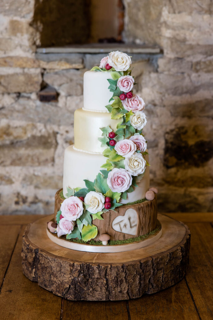 The Great Barn wedding  cake