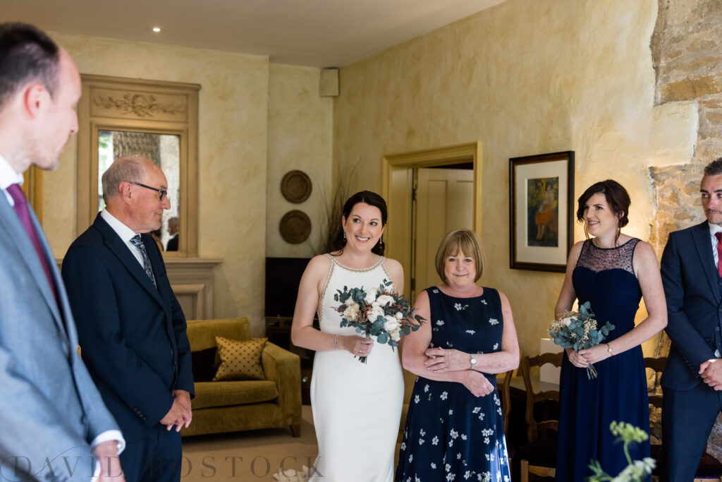 bride walking down the aisle at Le Manoir Aux Quat'Saisons