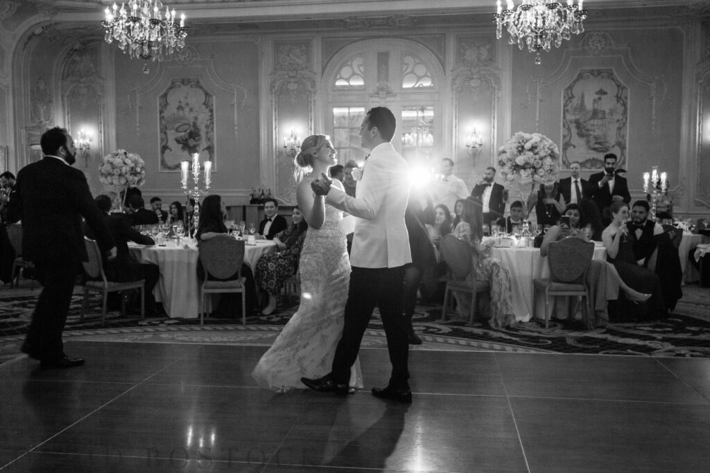 bride and groom's first dance at the savoy wedding london
