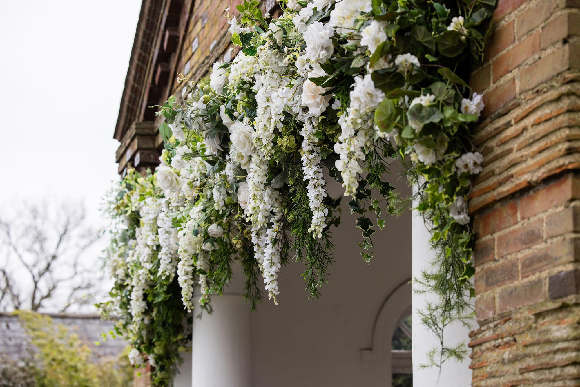 outdoor ceremony fr march wedding at Micklefield hall